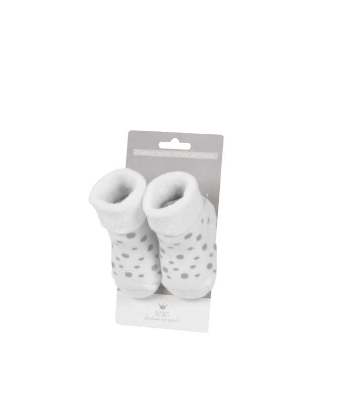 Socken weiss aus Bio-Baumwolle, 0 - 3 Monate