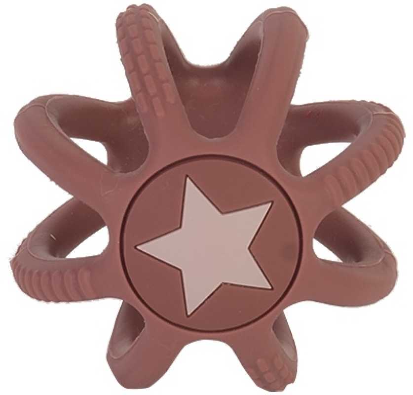 Silikon Greifling/Ball dunkelrot 10 cm