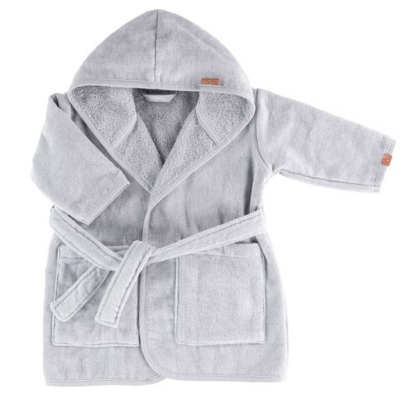 Organic Bademantel grau Grösse 62/68
