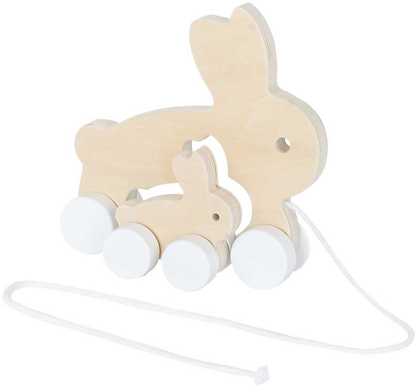 Ziehtier Doppelhase FSC Holz