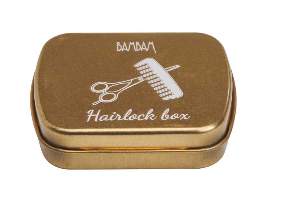 Meine erste Haarlockendose in goldener Box