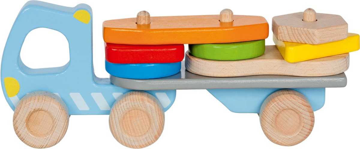 Lastwagen mit Anhänger und Stapelfracht