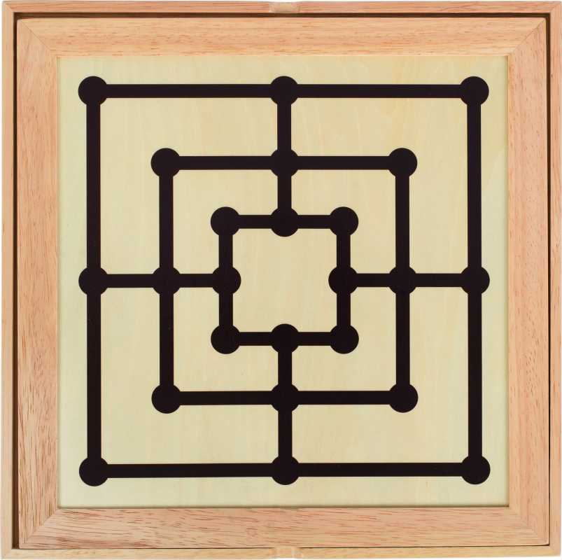 Spiele-Set Schach, Dame und Mühle