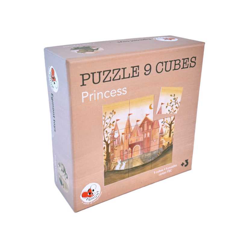 Würfelpuzzle Prinzessin 9-teilig