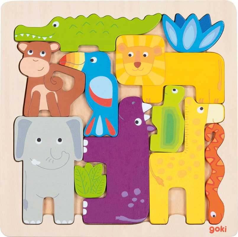 Einlegepuzzle Safari, 11-teilig