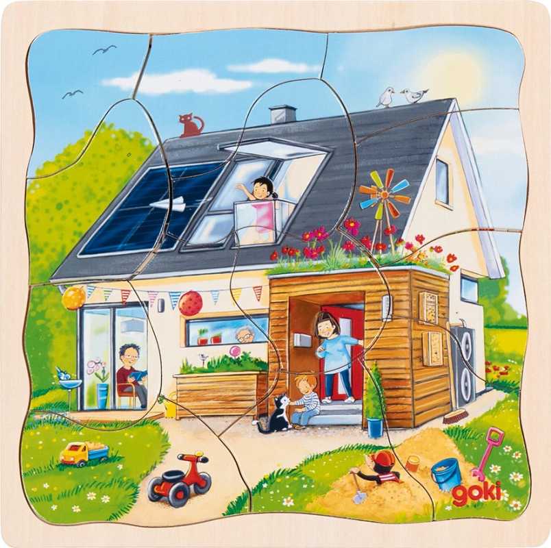 Schichtenpuzzle Wir bauen ein Haus, 3 Schichten