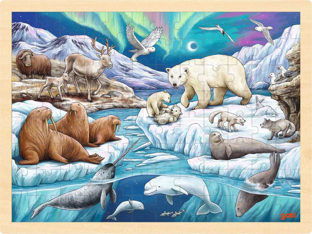 Einlegepuzzle Polarnacht 96 Teile