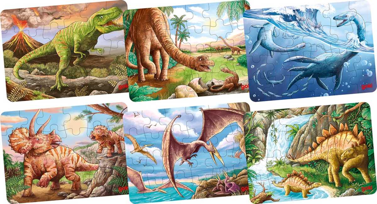 Minipuzzle Dinosaurier, 36er Display