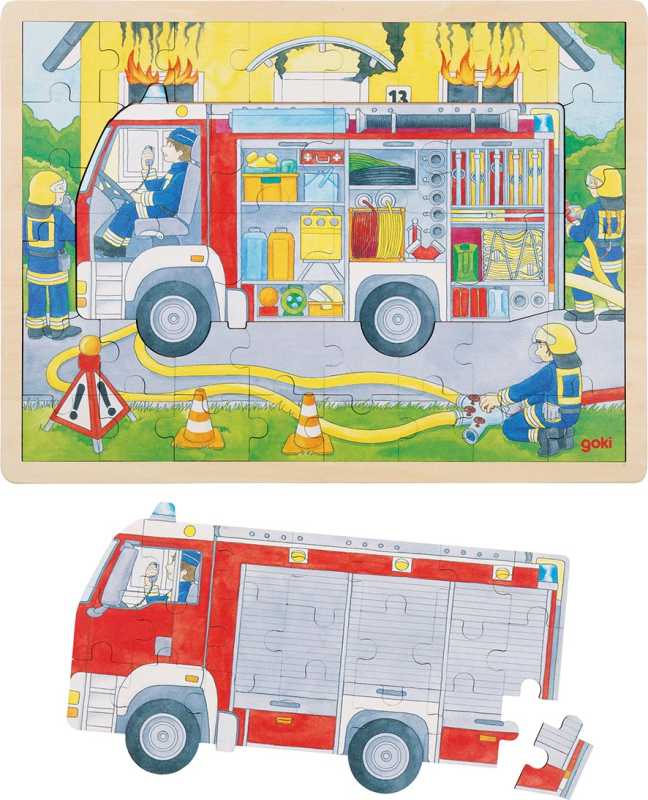 Schichtenpuzzle Feuerwehreinsatz