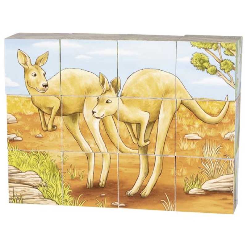 Würfelpuzzle Australische Tiere