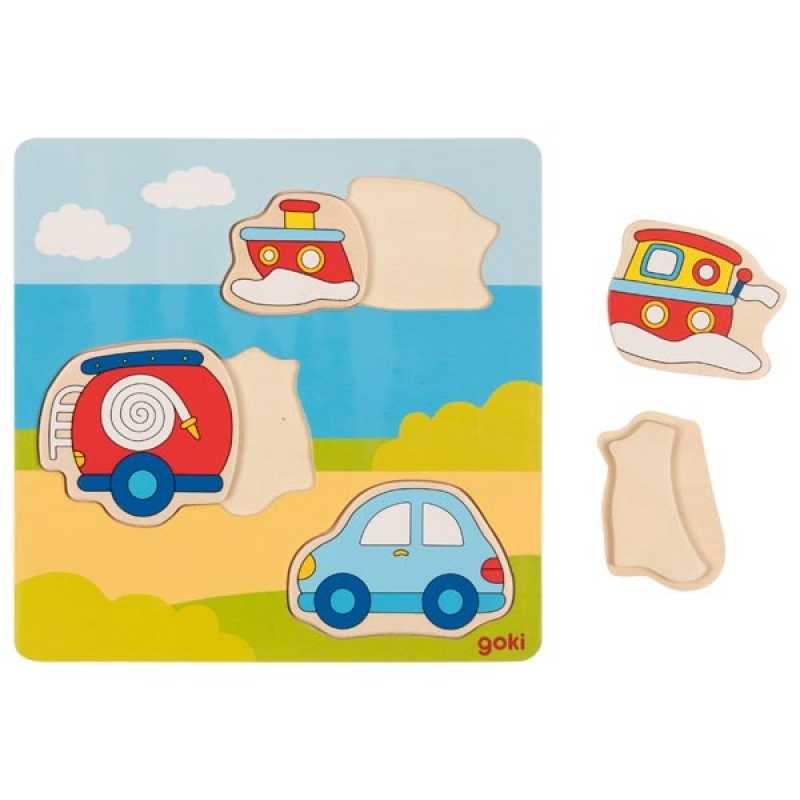 Einlegepuzzle 3D Effekt Fahrzeuge