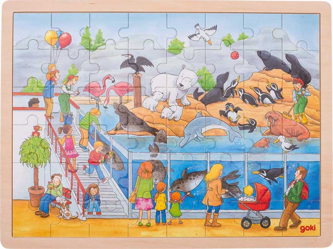 Einlegepuzzle Ausflug in den Zoo