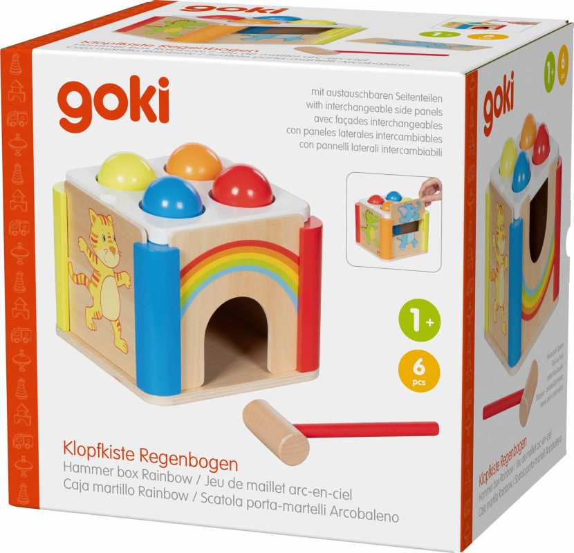 Klopfkiste Regenbogen mit austauschbaren Seitenteilen