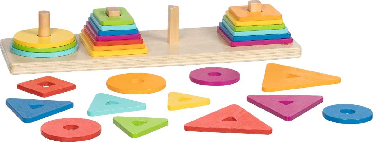 Sortierspiel Farben- und Formenpyramiden