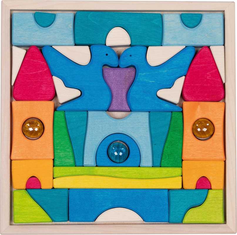 Schlossbaupuzzle Burg Funkelstein, 41 teilig