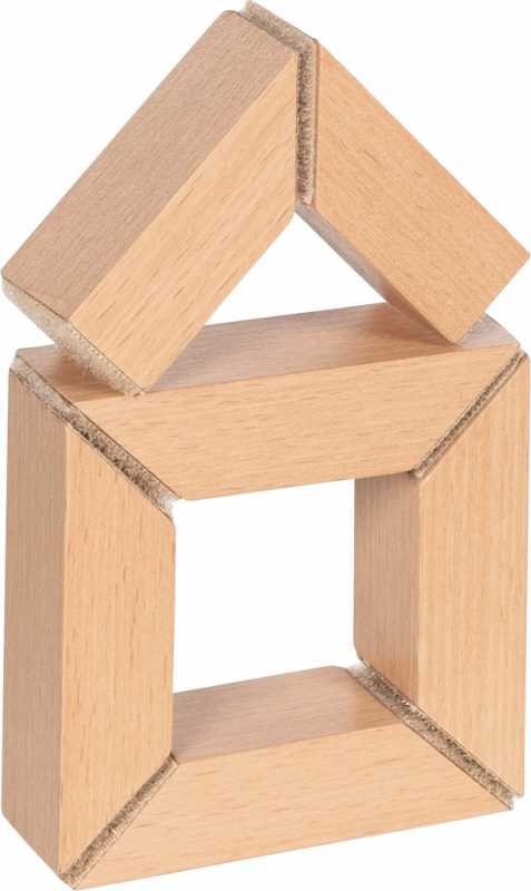 Holzbausteine mit Klettverbindungen und Säge 11 Teile