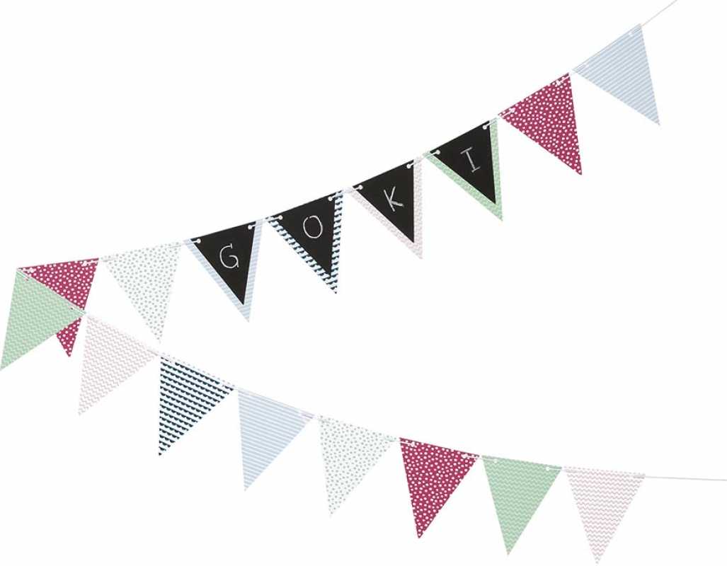 Wimpelkette zum Selbstbeschriften