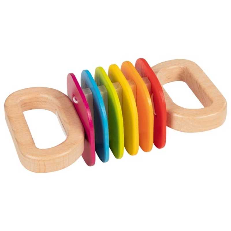 Klapper-Regenbogen, 15,6 x 7,9 x 6 cm, Holz