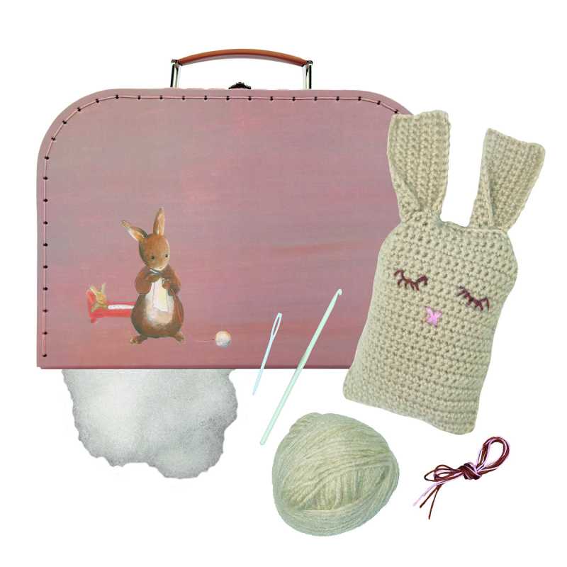 Häkelset Hase im Köfferchen