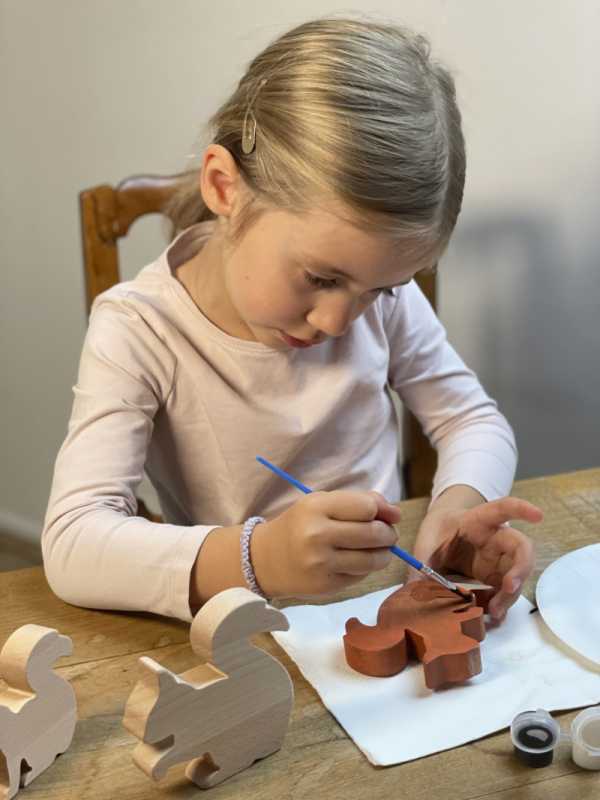 Eichhörnchen aus Holz zum Bemalen