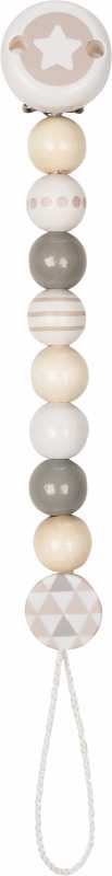 Schnullerkette Stern, grau