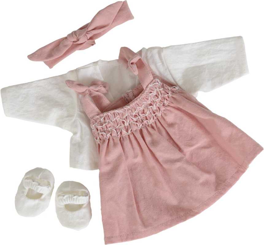 Puppenbekleidung mit rosa Kleid