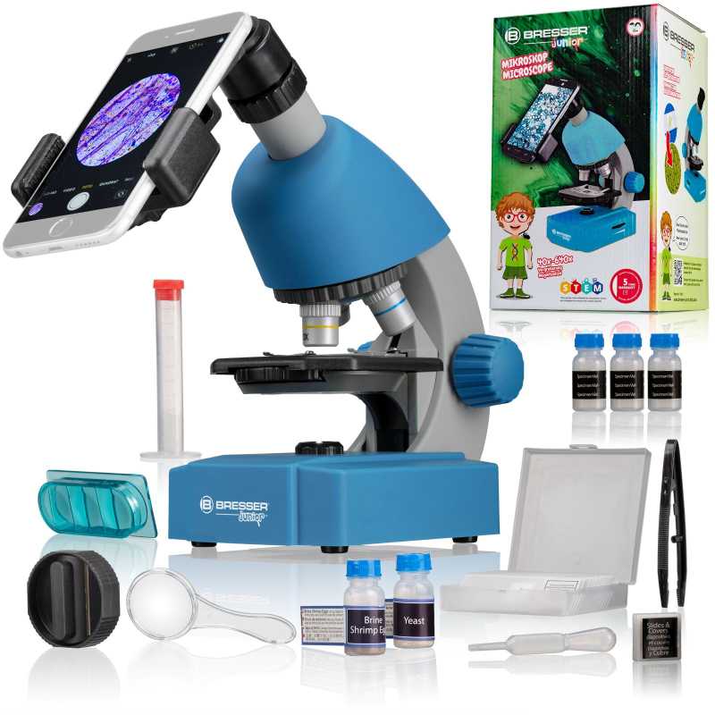 BRESSER JUNIOR Mikroskop 40x-640x blau