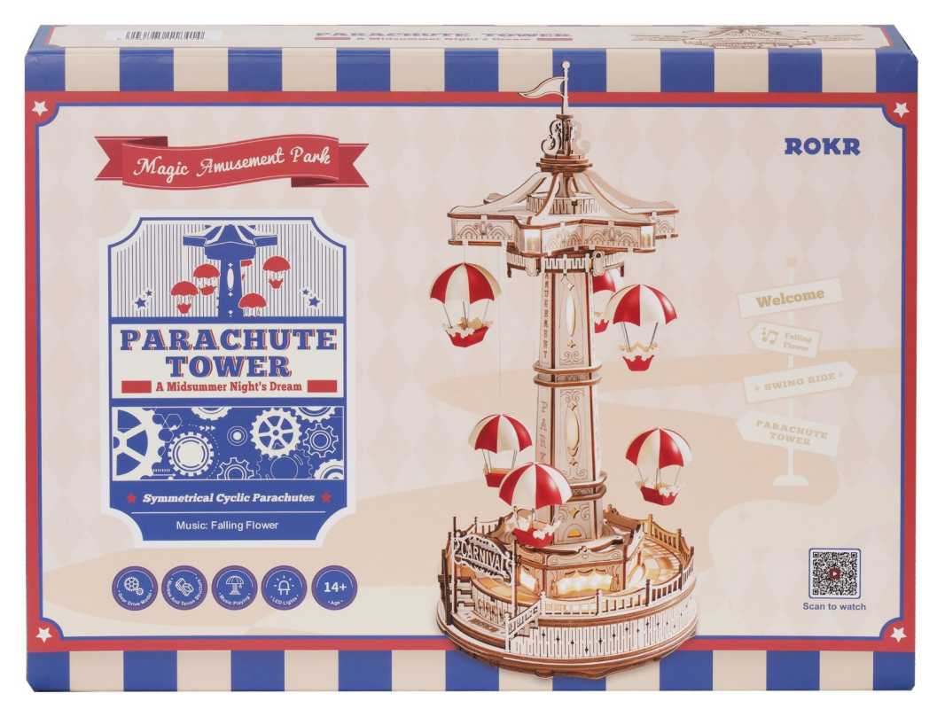 Holzbausatz Spieluhr Fallschirme