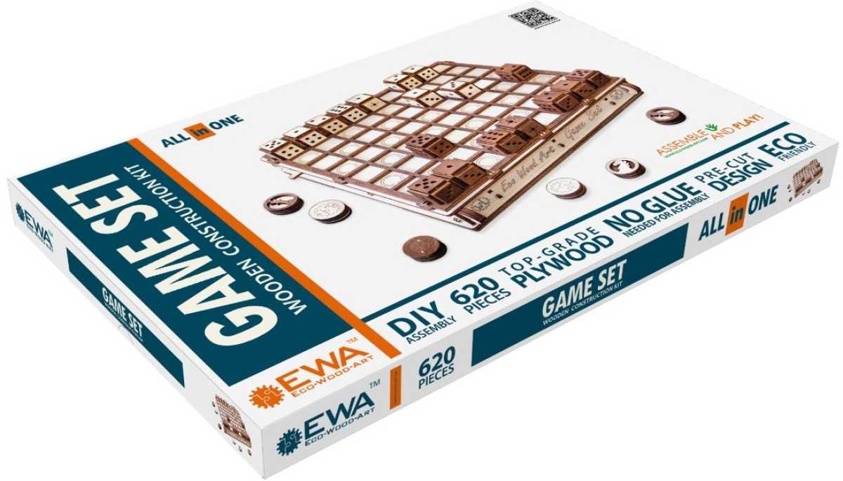 Spiele Set Schach, Dame, Battle