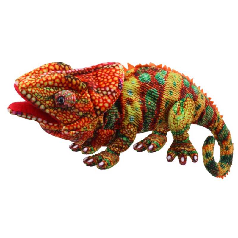 Handpuppe Chamäleon (Orange) 45 cm