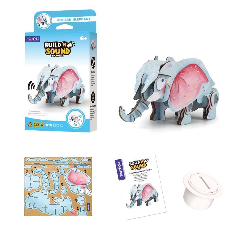 Soundwunder 3D Puzzle Afrikanischer Elefant