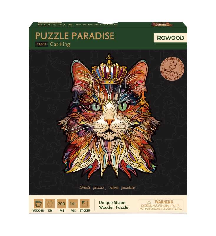 Holzpuzzle 'CAT KING'