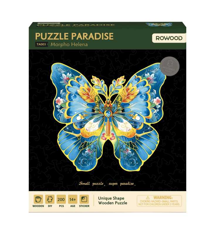 Holzpuzzle 'MORPHO HELENA'