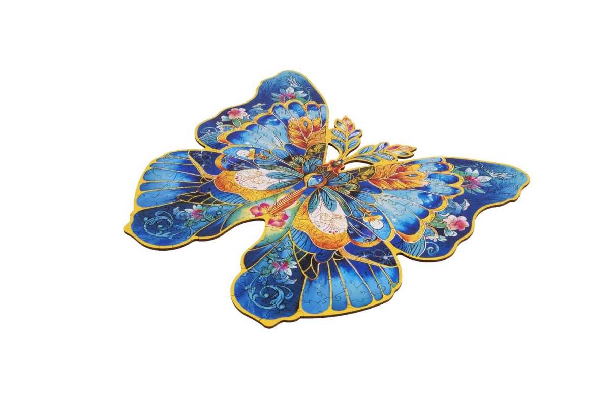 Holzpuzzle 'MORPHO HELENA'
