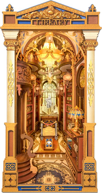 Holzbausatz 'LIBRARY OF WONDERS'