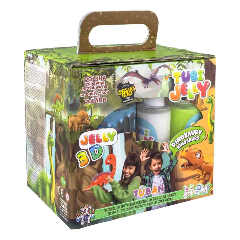 Gelee Set 6 Farben & kleines Aquarium Dinosaurier