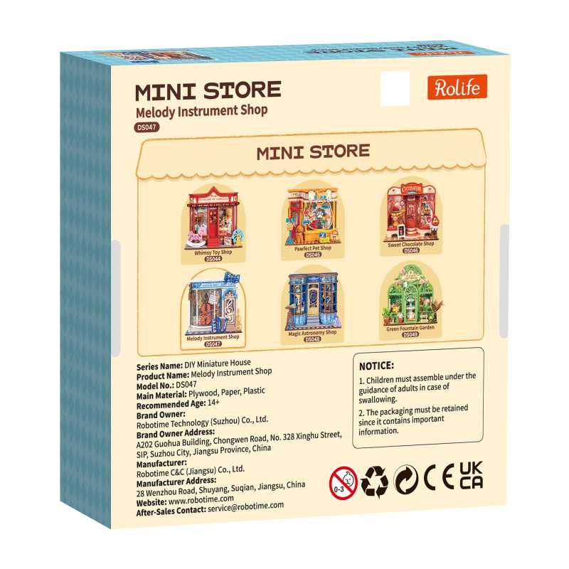 Mini-Modellbausatz 'Melody Instrument Shop'