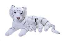 Plüsch Jumbo Weisser Tiger 76 cm Mutter und Baby