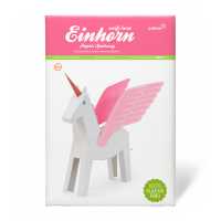 Einhorn weiss/pink Papierspielzeug