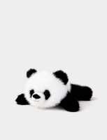 Liegender Panda schwarz/weiss 28  cm