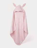 Baby-Kapuzenhandtuch Bambus, Hase, Altrosa