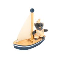 Katze Malo in einem Boot 18 cm