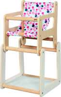 Puppenhochstuhl  mit Tisch, 2in1