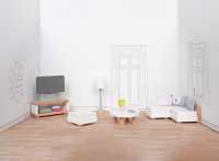 Wohnzimmerausstattung für das Puppenhaus, 20-teilig