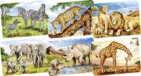 Minipuzzle Afrikanische Tiere, 36er Display