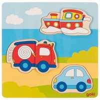 Einlegepuzzle 3D Effekt Fahrzeuge