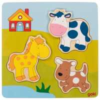 Einlegepuzzle 3D Effekt Bauernhof