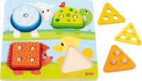 Farb- und Formensortierbrett Tiere