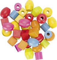 Perlenset, Zylinder Ø= 2cm, H= 2 cm, Holz,