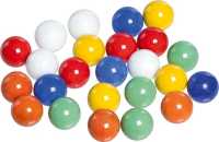 Glasmurmeln unifarben, 6 x 24er Netze